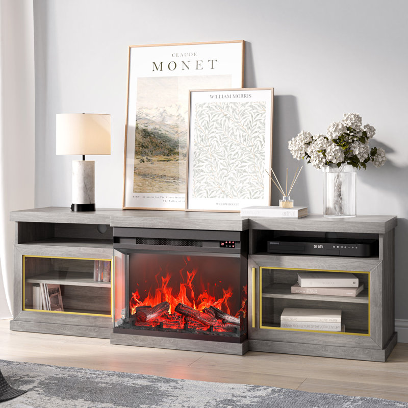 Fireplace credenza discount
